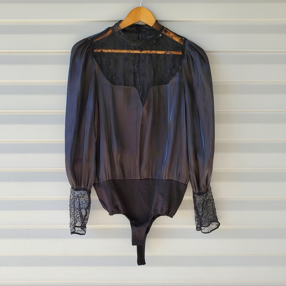 Broadway 38 black sheer bodysuit